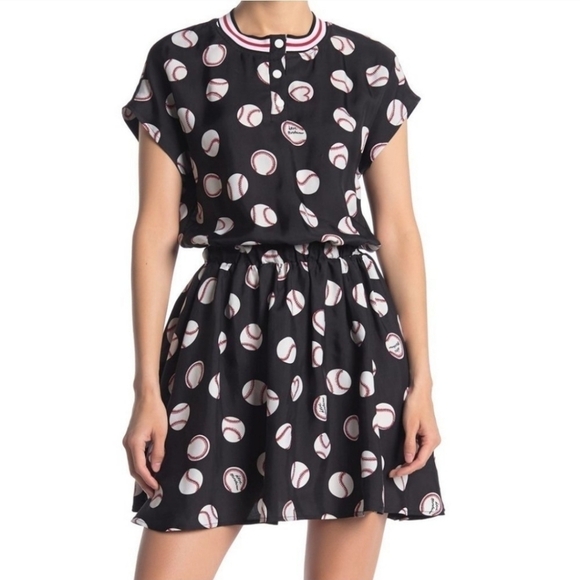 New Love Moschino Baseball Print Mini Dress NWOT Size 6 US - Picture 4 of 16